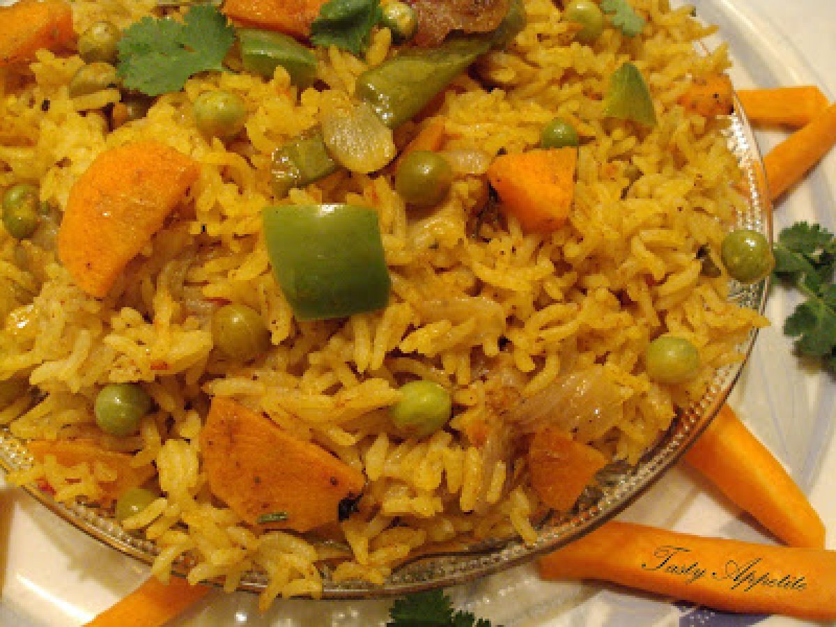 Carrot Peas Biryani