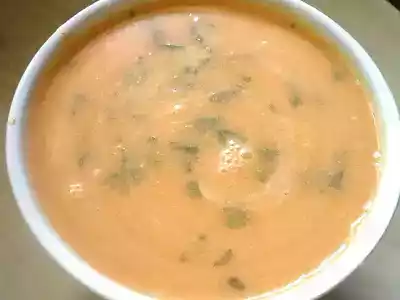 Carrot peel & palm fruit recipe soup