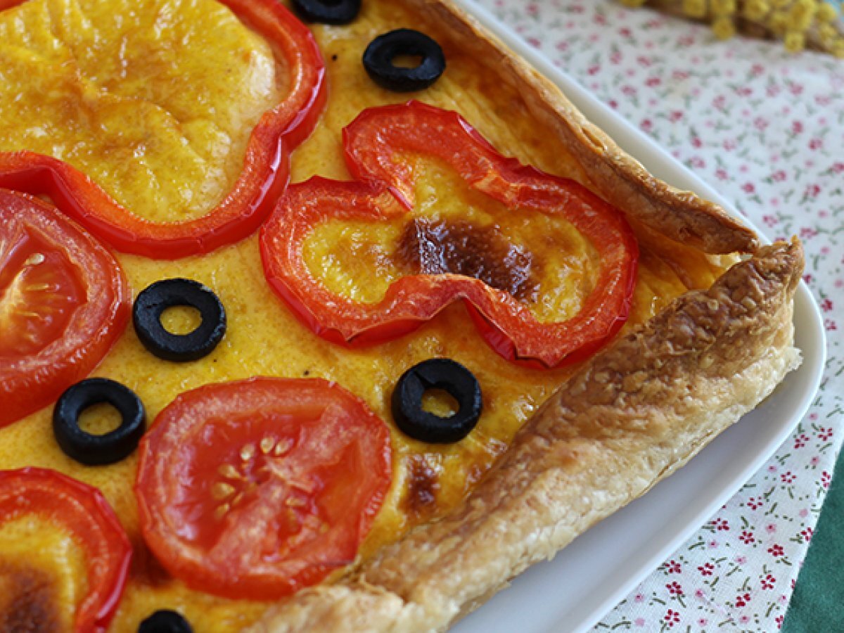 Carrot quiche with tomato and pepper - photo 2