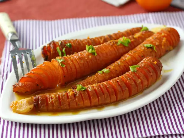 Recipe Carrots in honey and clementine sauce