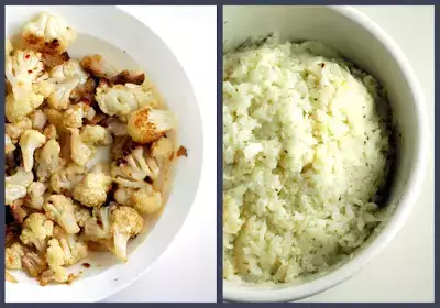 Cauliflower recipe disguised as mashed potatoes and popcorn