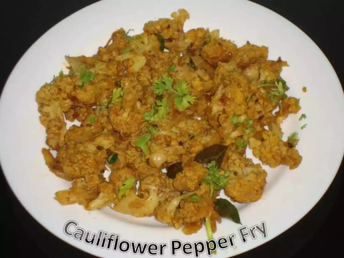 Cauliflower Pepper Fry