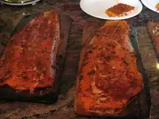 Cedar planked salmon recipe with dry rub seasoning