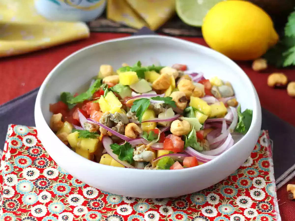 Ceviche with canned cockles