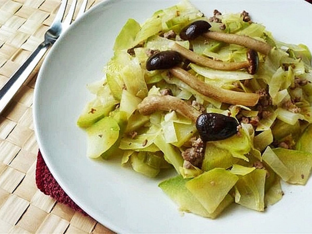 Chayote (Chokos), Cabbage with Willow Mushrooms - photo 2