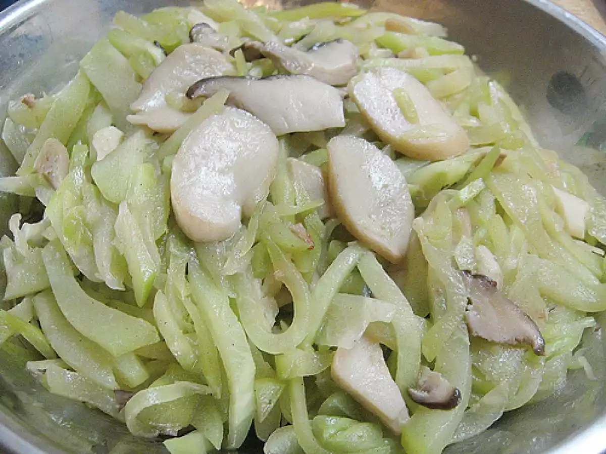 Chayote Mushrooms King Trumpet - auspicious vegetarian