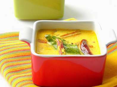 Cheera Thandu Charu curry / Red Spinach or Red swiss chard stem in yogurt curry