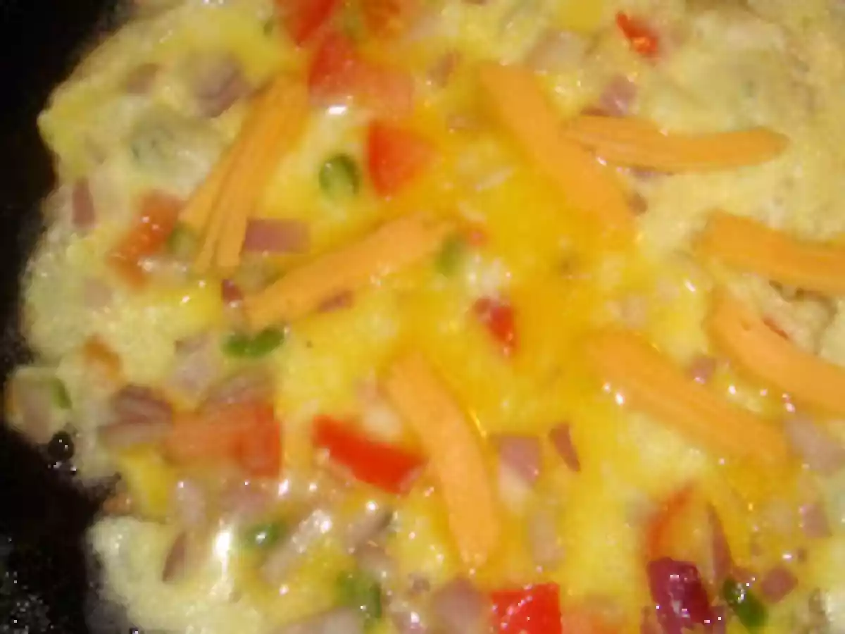 Cheese Egg Omelette with a Side of Fried Potatoes - photo 4
