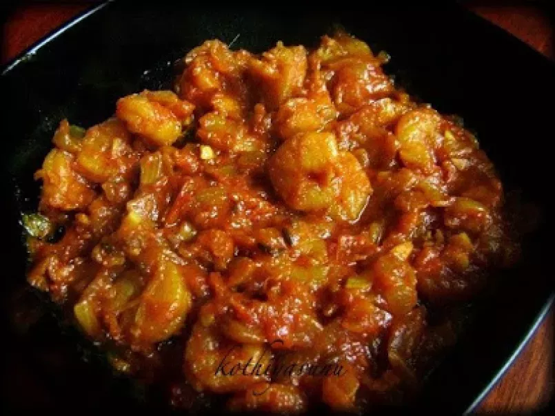 Chemmeen Thakkali Varattiyathu / Prawns/Shrimp Tomato Stir Fry, photo 1