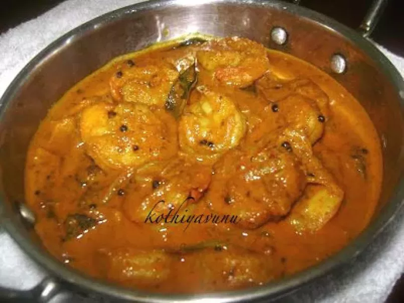 Chemmeen Thenga Pal Curry/Prawns Coconut Milk Curry - Kerela - Thirssur Style