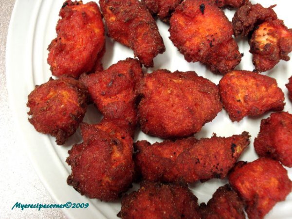 Chicken 65 ( Chicken marinaded in Indian spices and deep fried)