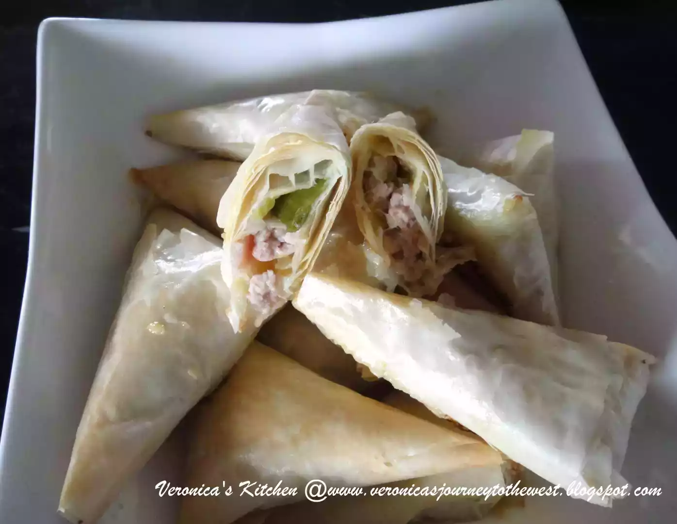Chicken and leek triangles recipe - easy and tasty dinner