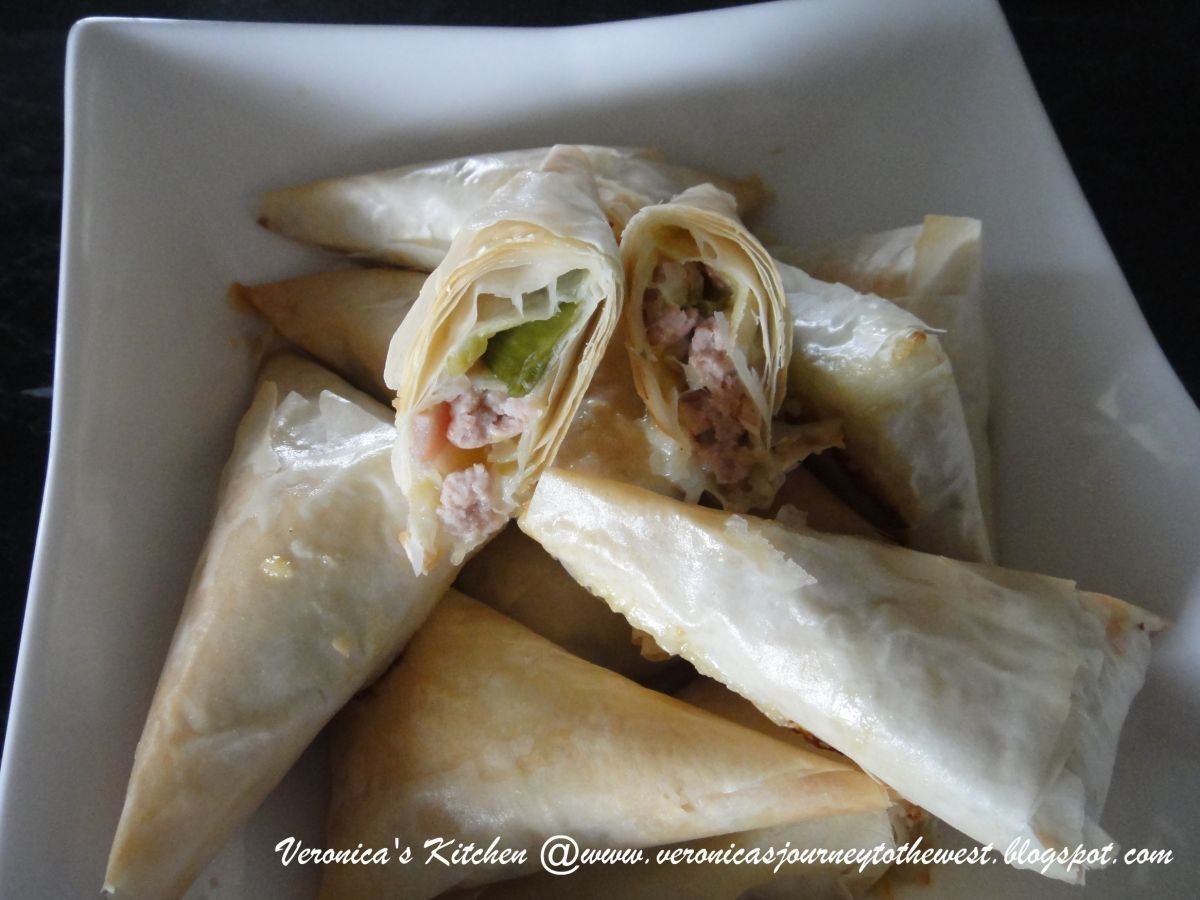 Chicken and Leek Triangles