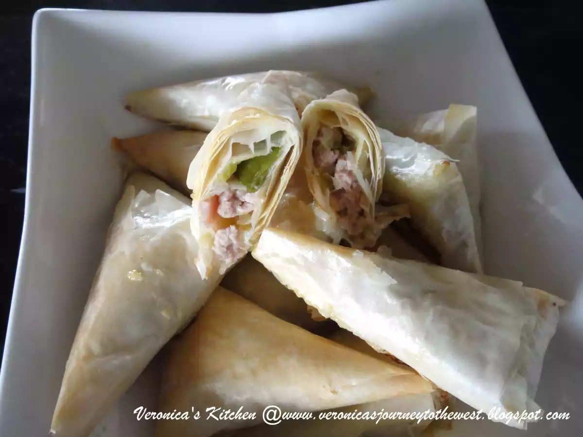 Chicken and Leek Triangles