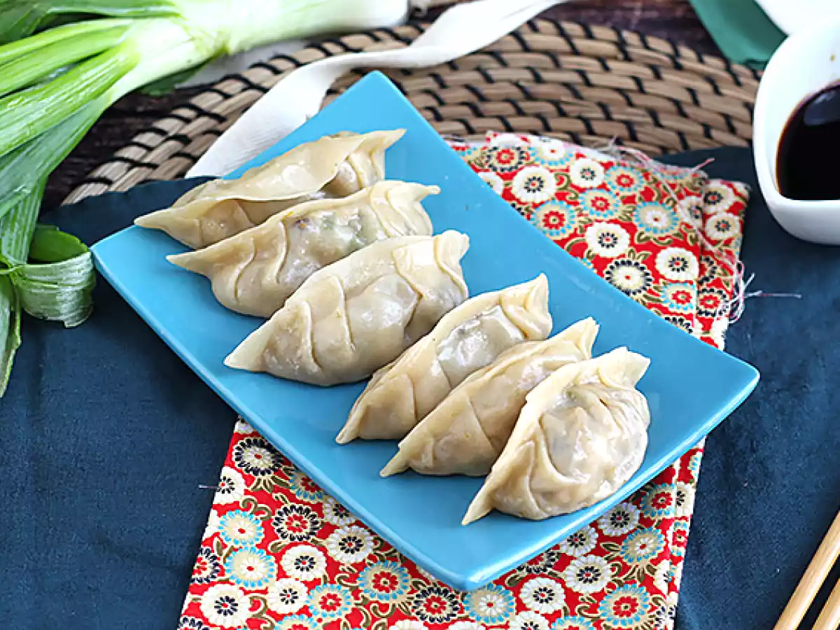 Chicken, carrot, and mushroom gyozas - photo 2