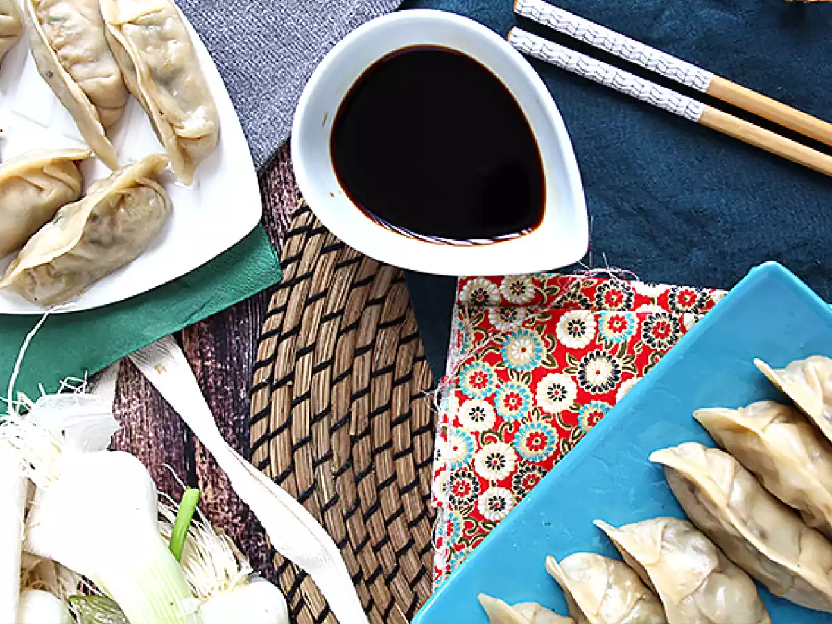 Chicken, carrot, and mushroom gyozas - photo 3