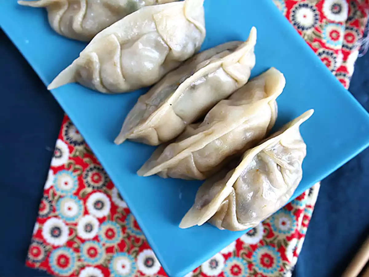 Chicken, carrot, and mushroom gyozas - photo 4