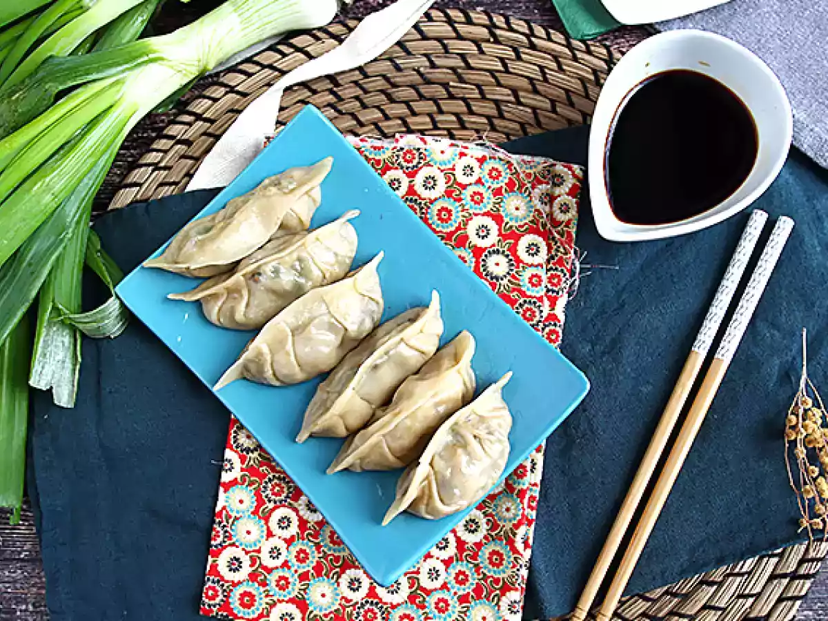 Chicken, carrot, and mushroom gyozas - photo 6