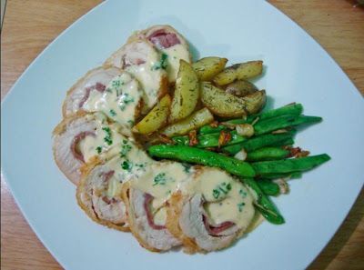 Chicken cordon bleu with mornay sauce, Recipe Petitchef