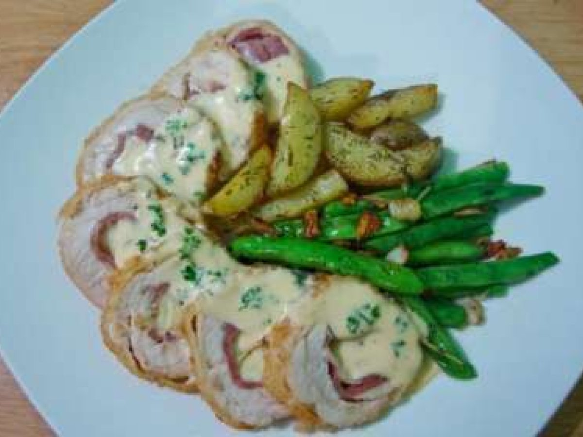 Chicken Cordon Bleu with Mornay Sauce