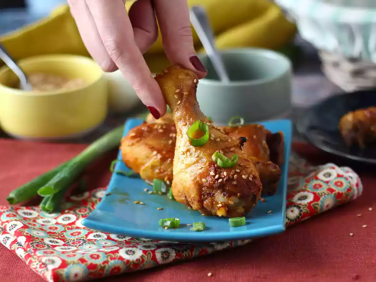 Chicken drumsticks with a japanese marinade