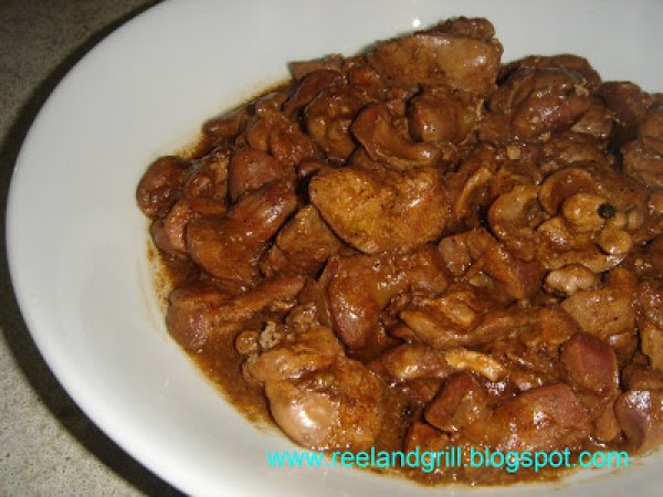 Chicken liver and gizzard adobo, Recipe Petitchef