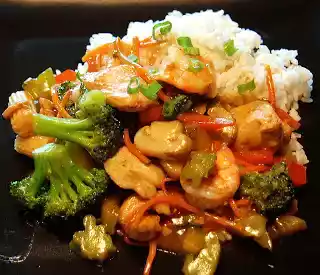 Chicken & shrimp vegetable stir-fry recipe