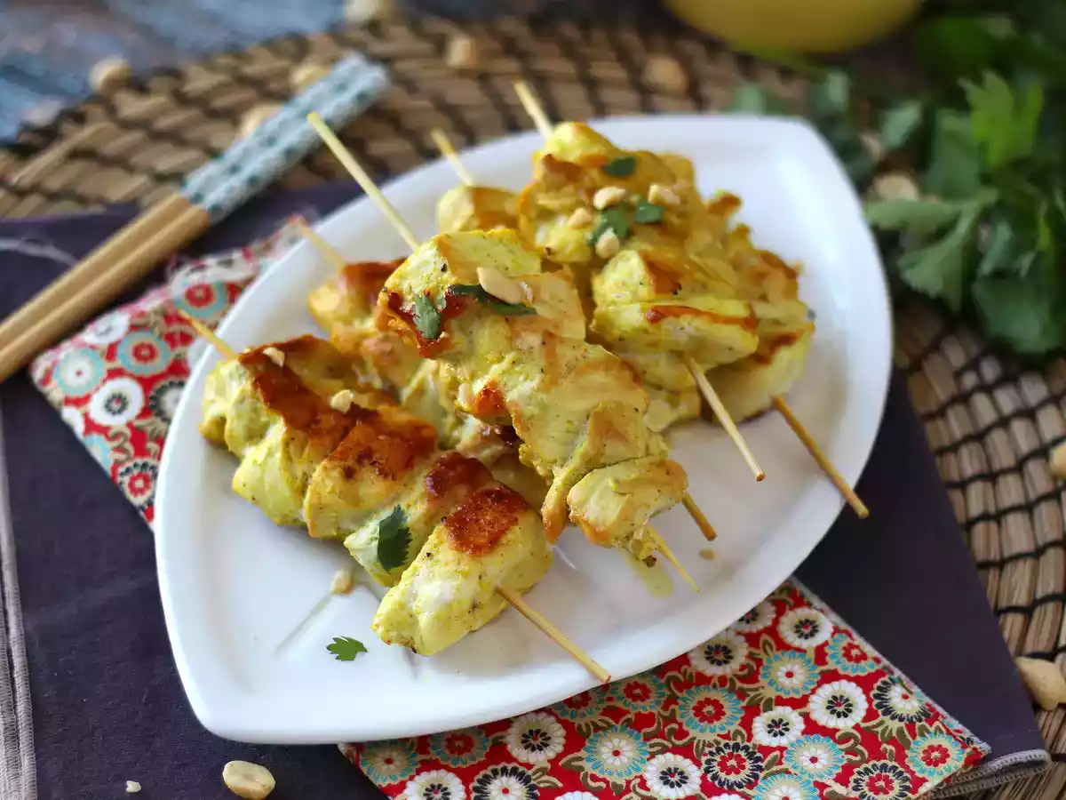 Chicken skewers with satay sauce, a culinary journey to asia! - photo 2