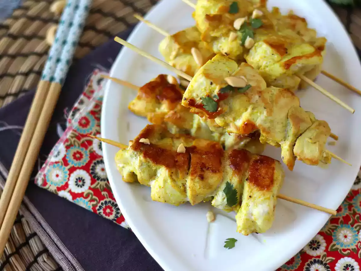 Chicken skewers with satay sauce, a culinary journey to asia! - photo 3