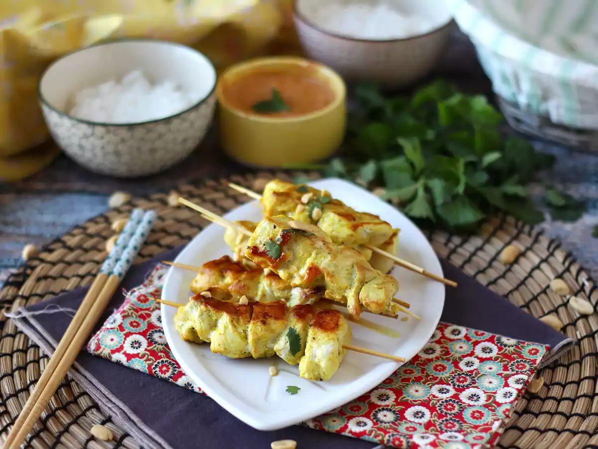 Chicken skewers with satay sauce, a culinary journey to asia! - photo 4