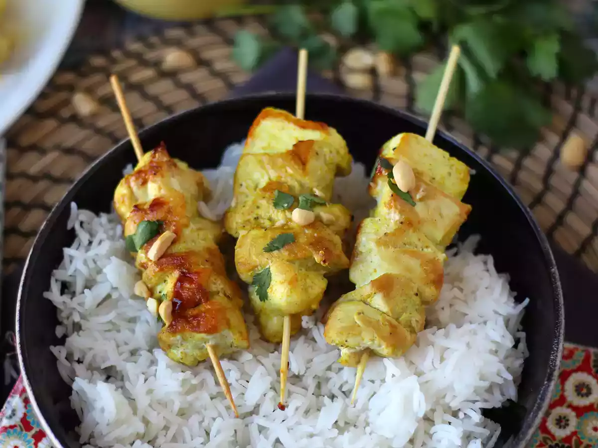 Chicken skewers with satay sauce, a culinary journey to asia! - photo 5