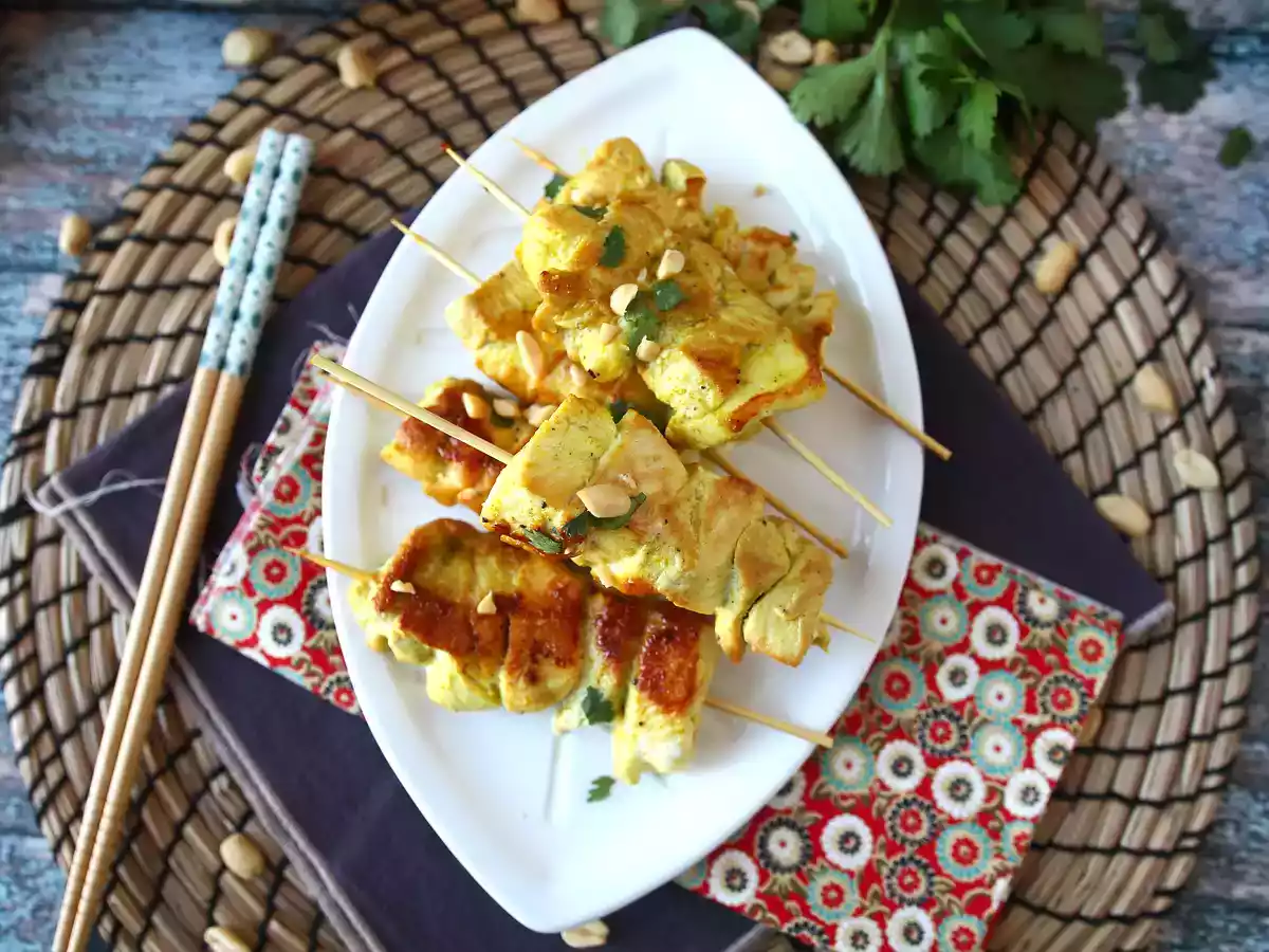 Chicken skewers with satay sauce, a culinary journey to asia! - photo 7