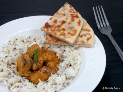 Chicken Tikka Masala, Paneer-Onion Kulcha & Cumin Rice