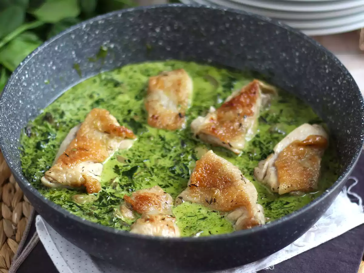 Chicken with creamy spinach and mushroom sauce - photo 4