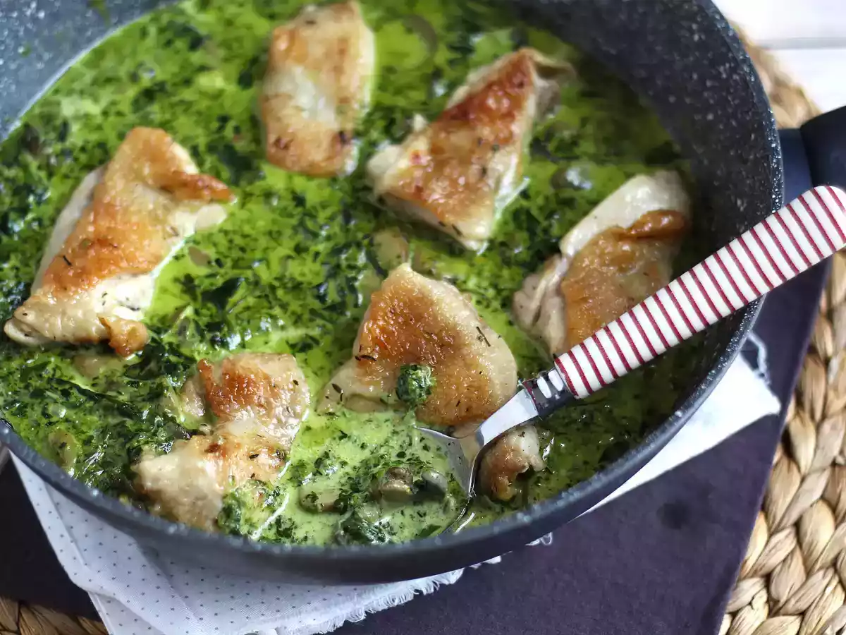 Chicken with creamy spinach and mushroom sauce - photo 5