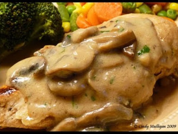 Chicken with Mushroom Cream Sauce