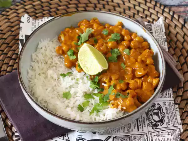 Recipe Chickpea curry, the super gourmet vegan recipe