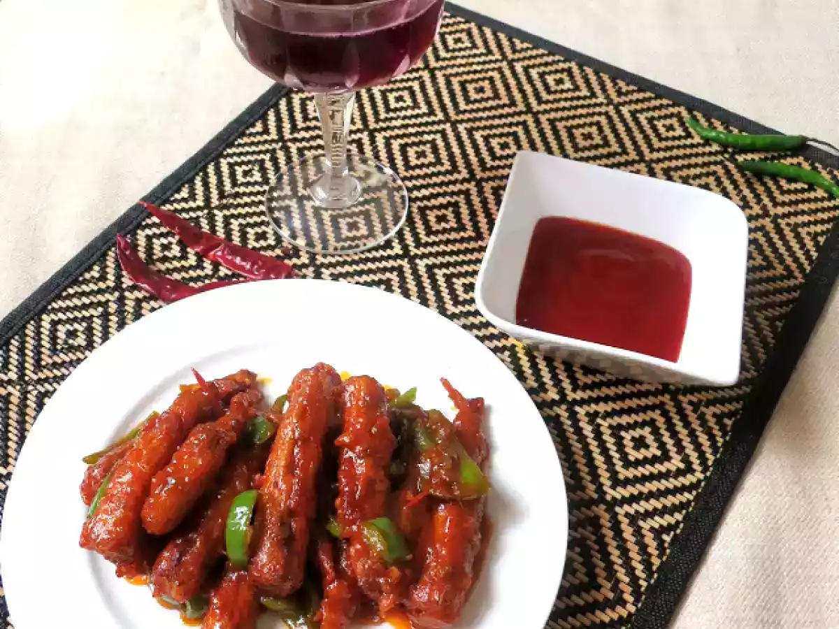 Chili dragon baby corn /schezwan baby corn