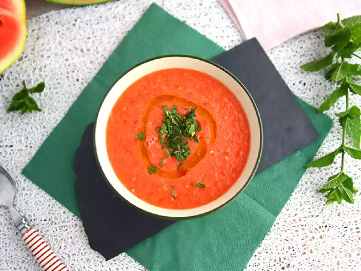 Chilled watermelon and tomato soup - photo 4