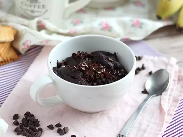 Recipe Chocolate and peanut butter mug cake in the microwave in 1 minute