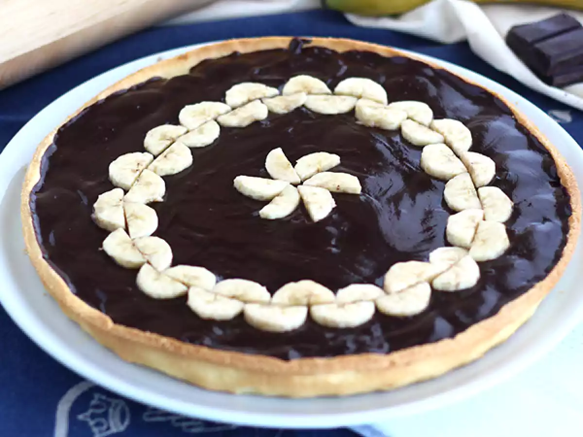 Chocolate banana tart (step by step)