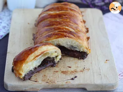 Chocolate braided puff pastry