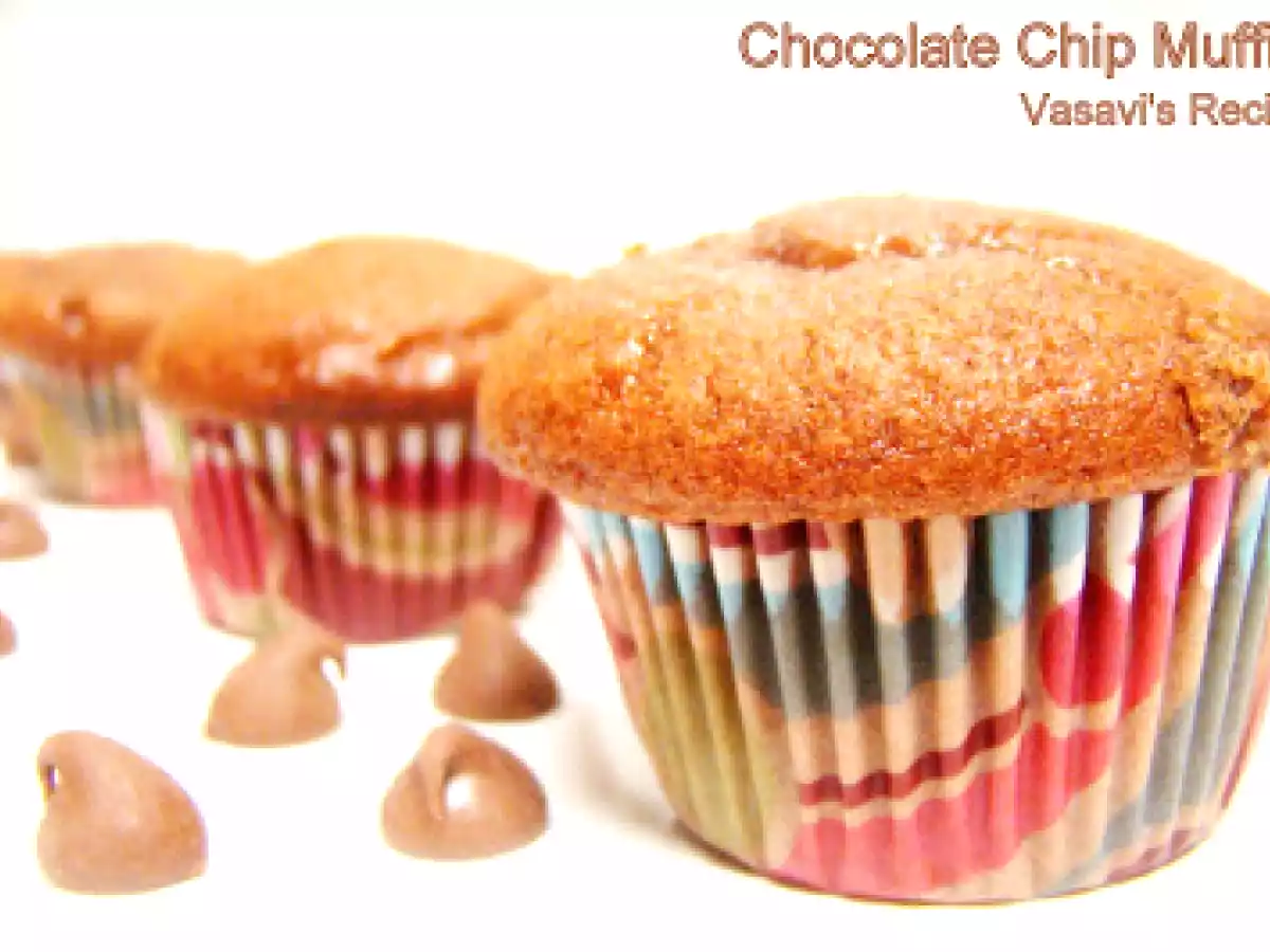 Chocolate chip muffins with cake mix
