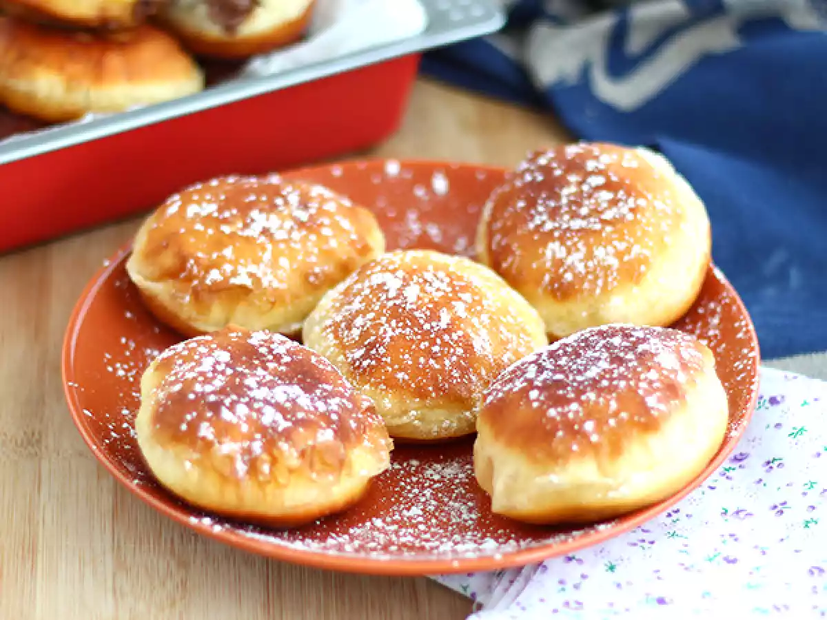 Chocolate-filled doughnuts