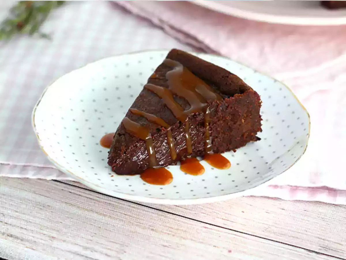 Chocolate fondant with salted butter caramel
