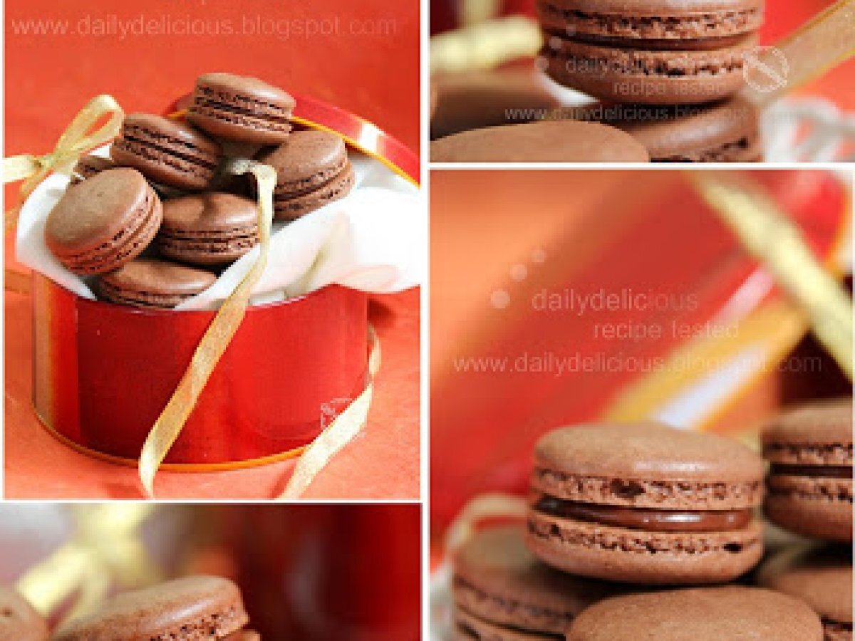 Chocolate macarons with Mars Ganache: Special gift for the one you love!