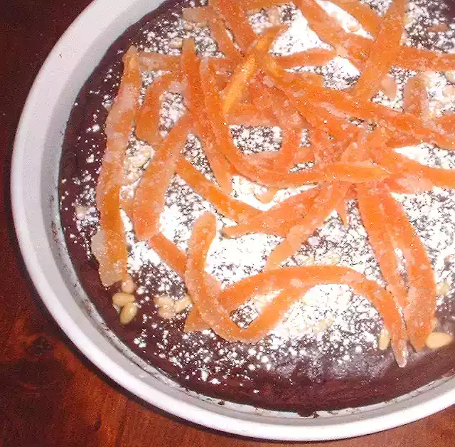 Chocolate orange pine nut tart recipe from hotel chocolat