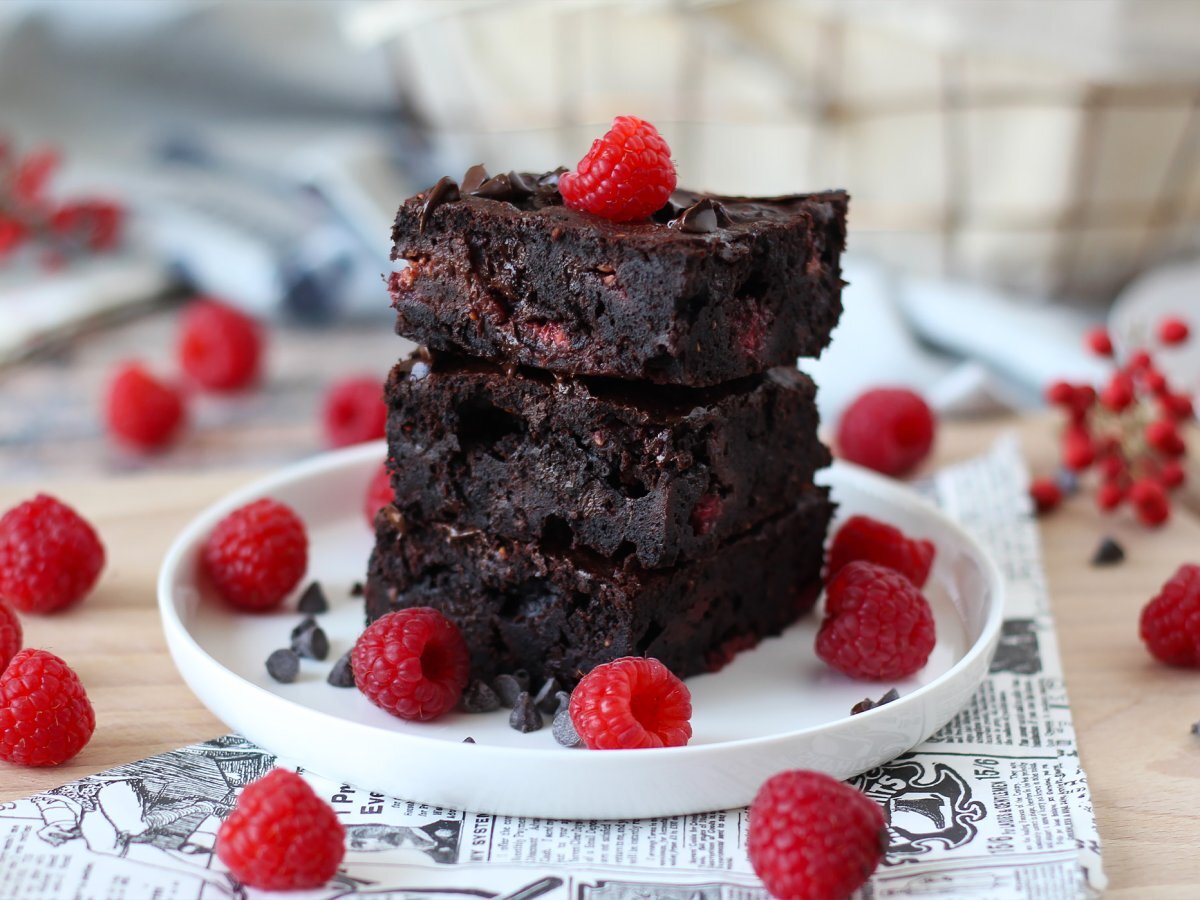 Chocolate raspberry brownies