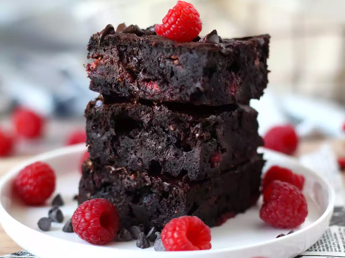 Chocolate raspberry brownies - photo 5