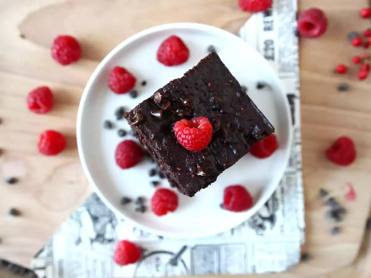 Chocolate raspberry brownies - photo 7